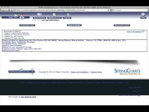 SpringCharts EHR Patient Portal video demo