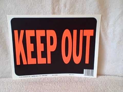KEEP OUT sign 12 inches by 9 inches NEW UNUSED
