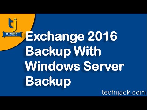 Backup Exchange With Windows Backup