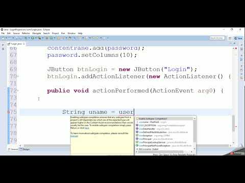 1 1 Create a Login Jframe and link it to another Jframe
