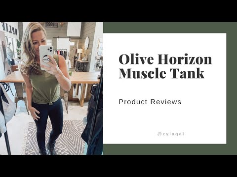 Olive Horizon Muscle Tank