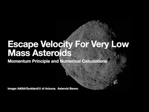Escape Velocity From a Super Low Mass Asteroid Using a...