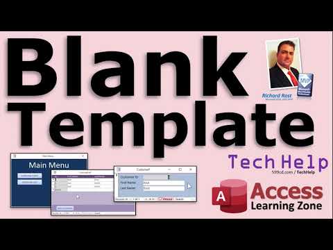 Microsoft Access Blank Database Template, Simple...