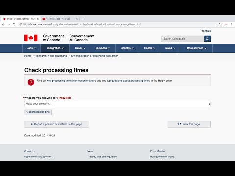 How to check processing time for Canada Immigration