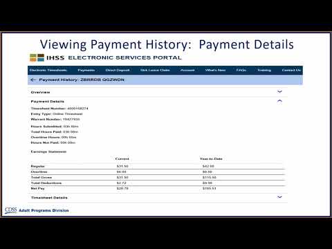 Viewing Payment History for Providers