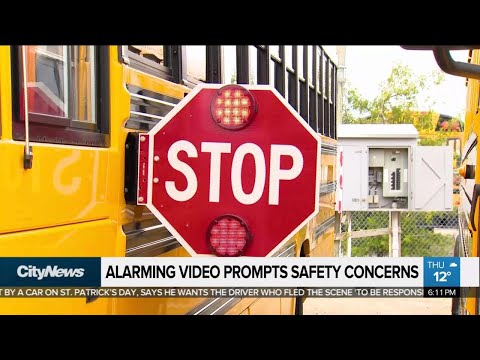 Video shows several cars ignore school bus stop sign