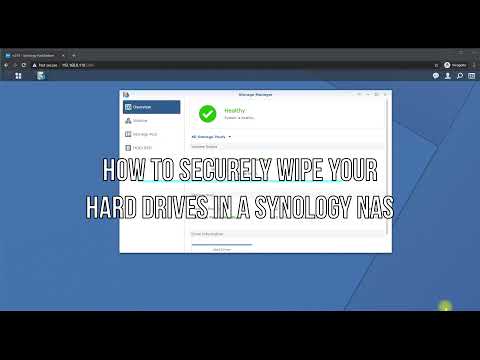 How to Securely Wipe your hard drives in a Synology NAS