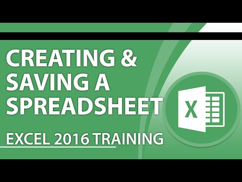Excel 2016 Tutorial: How to Create and Save a...