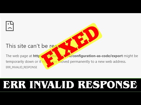 [SOLVED] NET::ERR_INVALID_RESPONSE Error Code ... - YouTube