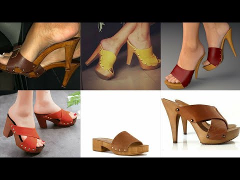 beautiful wooden heel shoes/clogs for women and girls