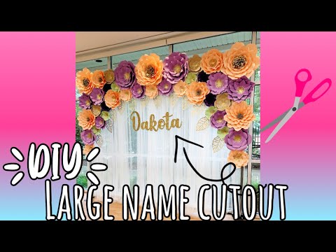 LARGE NAME SIGN FOR BACKDROPS OR ROOM DECOR