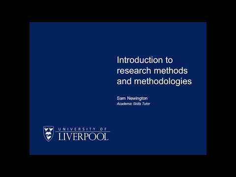 Introduction to research methods and methodologies