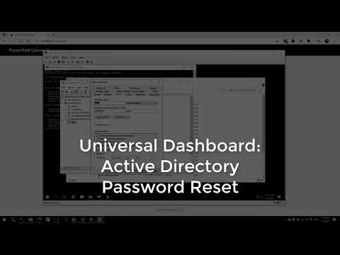 Universal Dashboard - Active Directory Password Reset