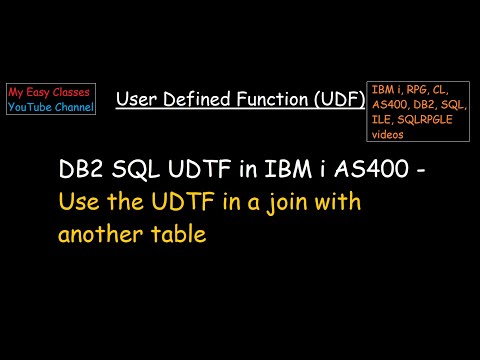 DB2 SQL UDTF in IBM i AS400 - Use the UDTF in a join...
