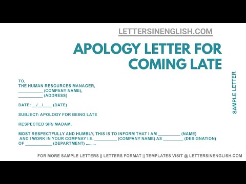 Apology Letter for Late Coming to Work - How To Write...