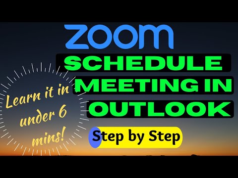 How to Schedule a Zoom Meeting in Outlook