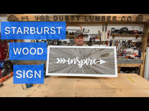 How to make a starburst barnwood sign with a tracksaw