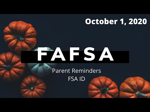 FAFSA Parent Reminders