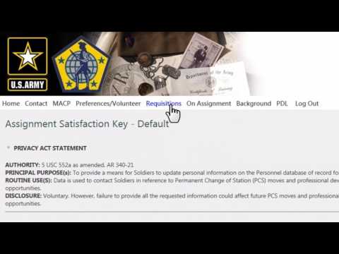 assignment satisfaction key army login