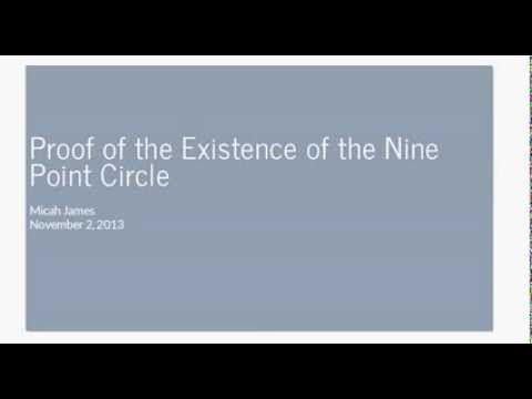 Proof of the existence of a 9 Point circle for an...