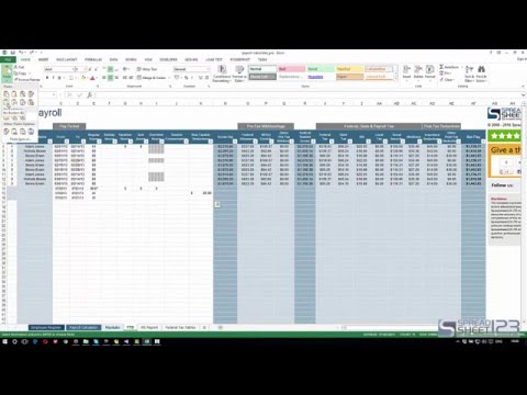 Payroll Calculator by Spreadsheet123 - Demo