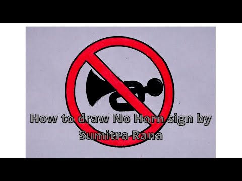 How to draw No Horn sign by Sumitra Rana