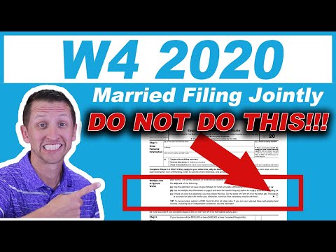 W4 2020 Married Filing Jointly for the same income...