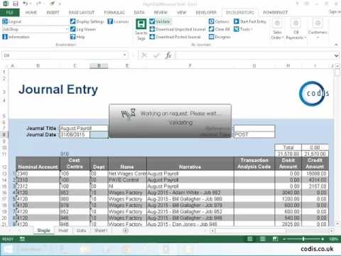 How to Post Payroll Data from Excel into Sage 200