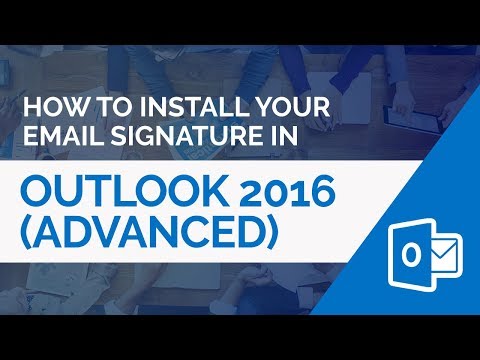 How to install a HTML email signature in Outlook 2016...