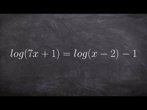 Tutorial - Solving logarithmic equations ex 14, log(7x+1 ...
