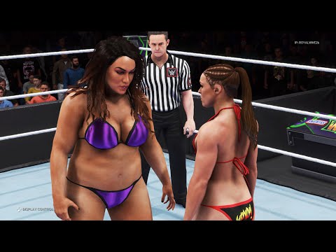 WWE 2K20 - Ronda Rousey vs. Nia - Bikini Girl Fights 💜