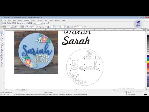 How To Design In coreldraw a Wooden Name Sign | Custom...