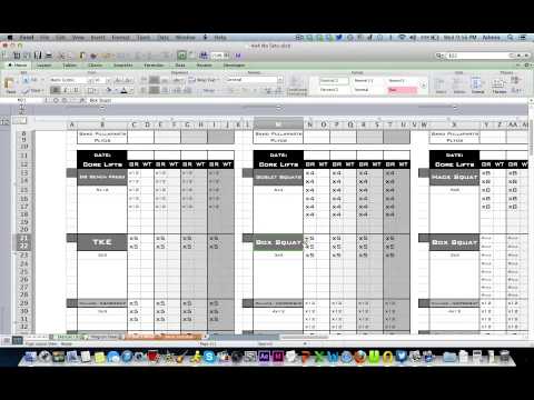 Personal Training Workout Log from Excel Training...