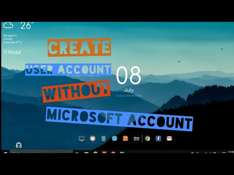 How to Create a user account in windows 10 without...