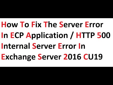 How to Fix the Server Error in ECP Application or HTTP...