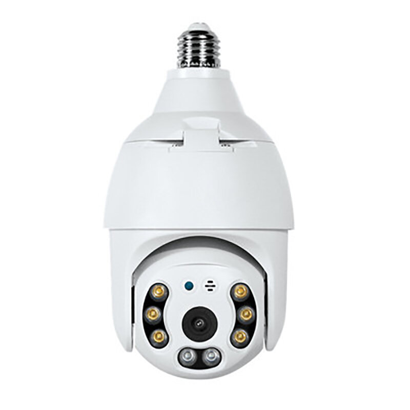 SHIWOJIA 3MP Wi-Fi Security Camera 360 Degree Smart Wireless Bulb Camera Full Color Night Vision Two-way Intercom Voice M