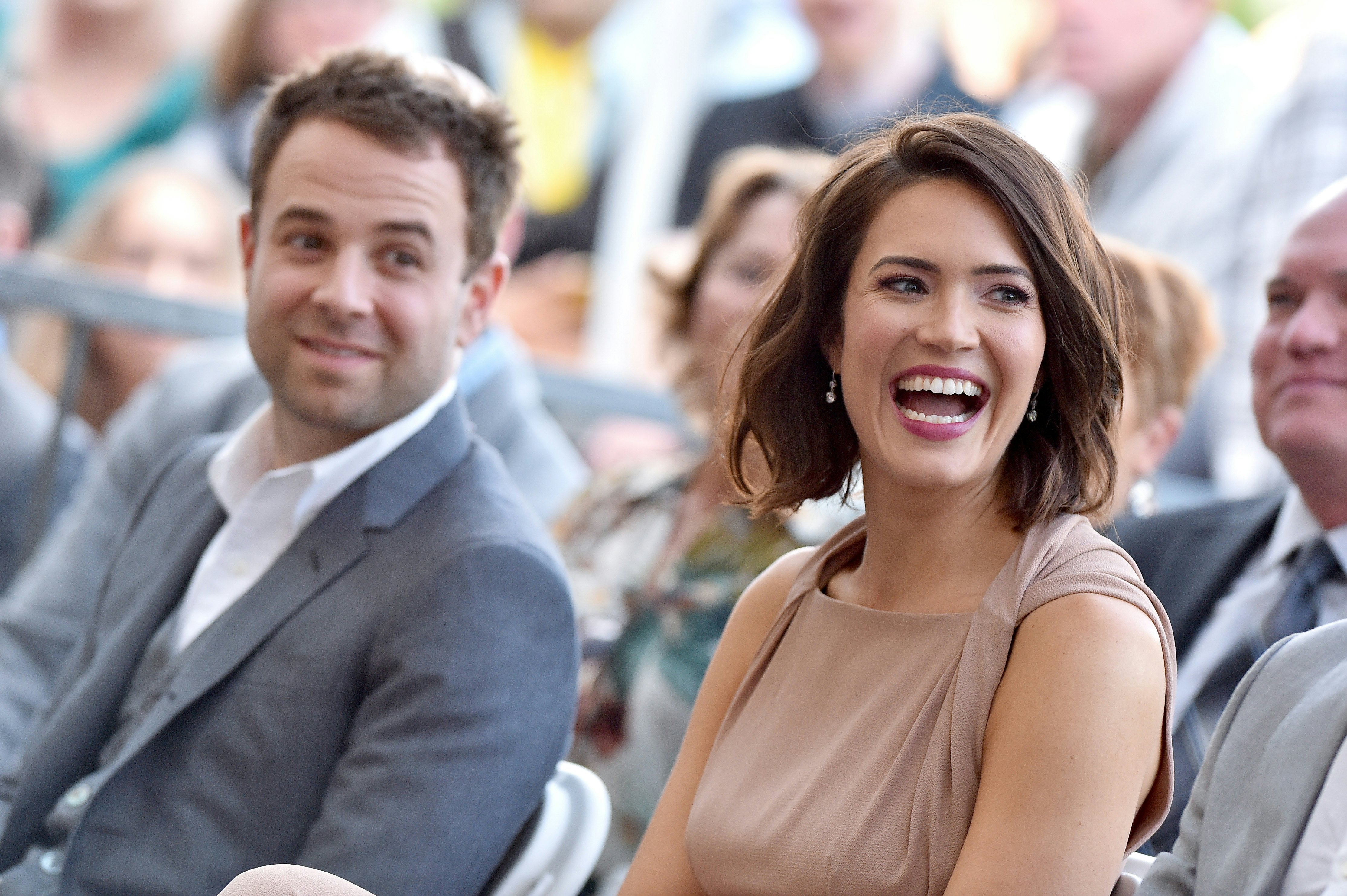 Mandy Moore and Taylor Goldsmith attend the ceremony honoring Mandy Moore with Star on the Hollywood...