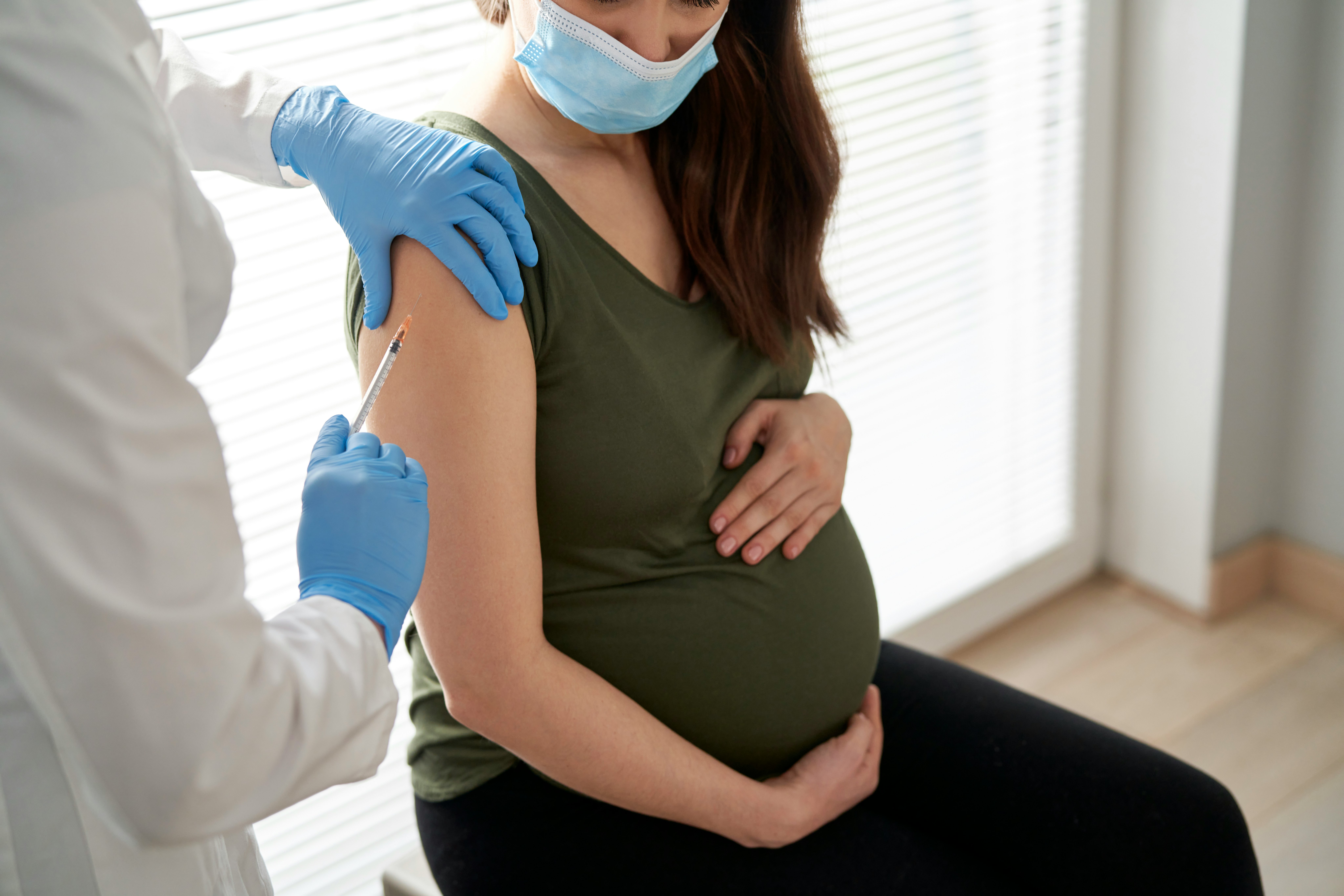 A new study has found that getting vaccinated while pregnant can lend months of continued COVID-19 p...