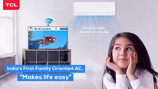 TCL Elite iECO 1.5 ton 5 Star AI Ultra-Inverter Wi-Fi enabled Split AC (Copper, TAC-18CSD/V5S, White, Smart Connectivity)