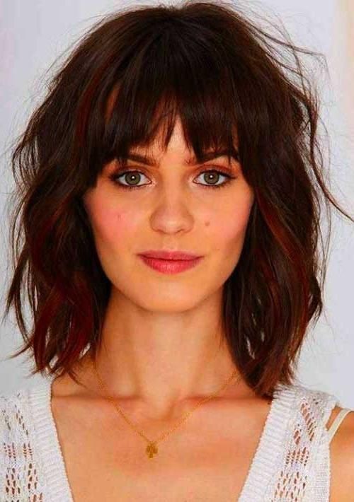 Featured Photo of Short Haircuts With Bangs For Round Face