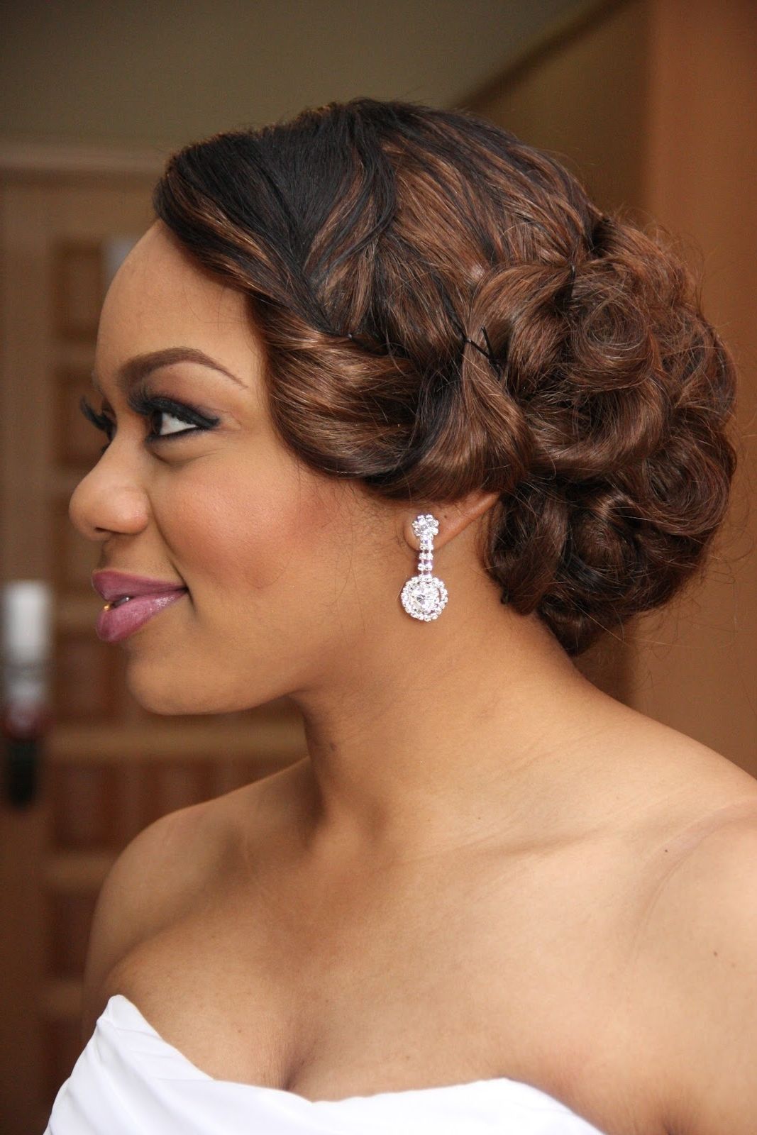 Wedding Digest Love The Hair Do On This One Too! | Weddings With Black Bride Updo Hairstyles (Gallery 9 of 15)