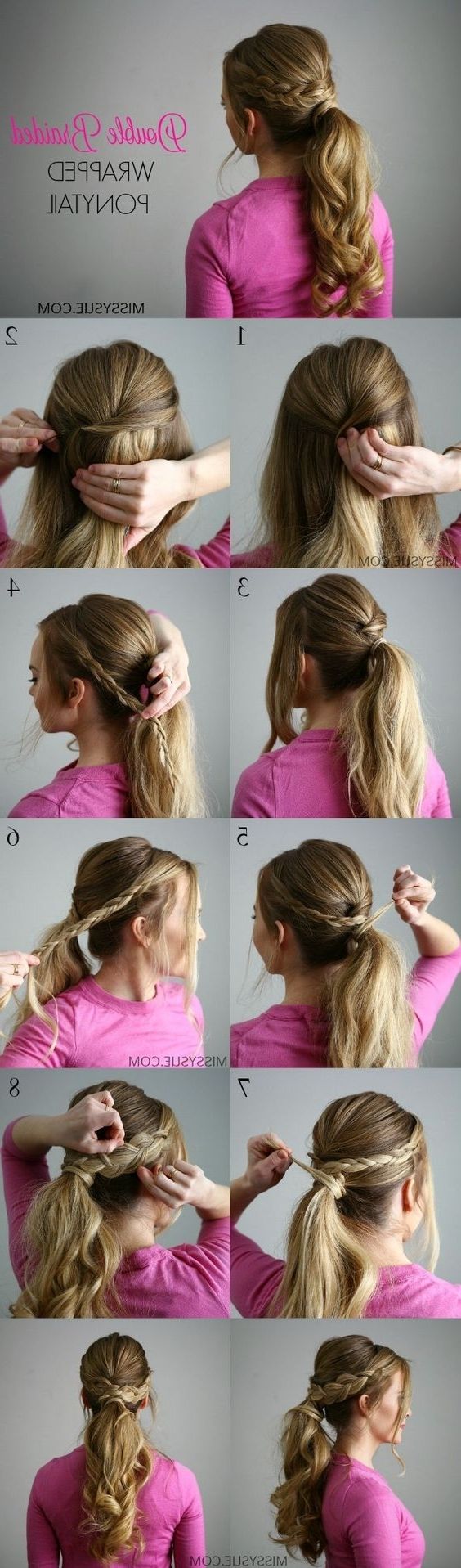 Featured Photo of Pair Of Braids With Wrapped Ponytail