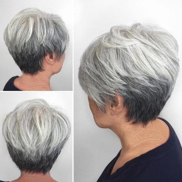 Featured Photo of Reverse Gray Ombre For Short Hair