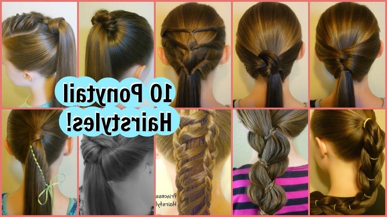10 Easy Ponytail Ideas! 2 Weeks Of Ponytail Hairstyles For School For Favorite Princess Ponytail Hairstyles (Gallery 5 of 20)