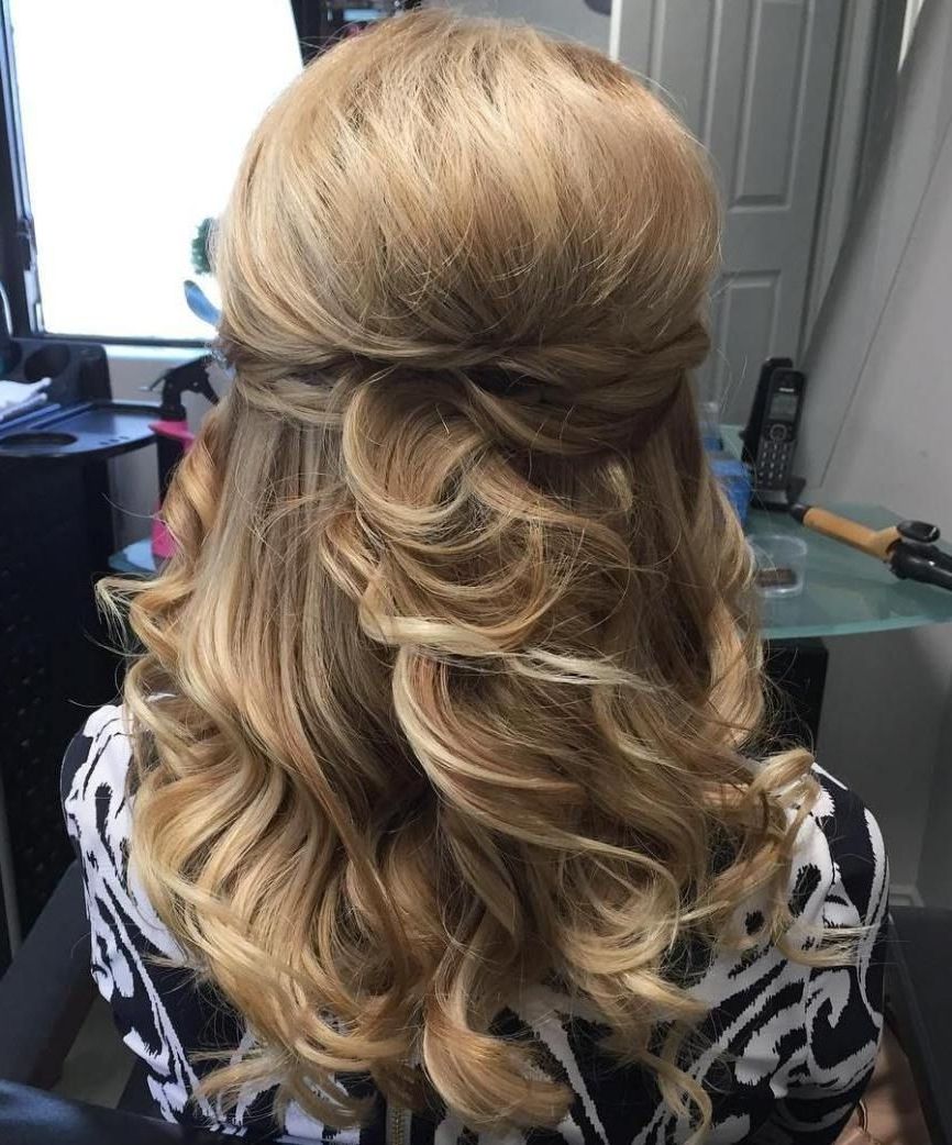 Featured Photo of Half Updo Blonde Hairstyles With Bouffant For Thick Hair