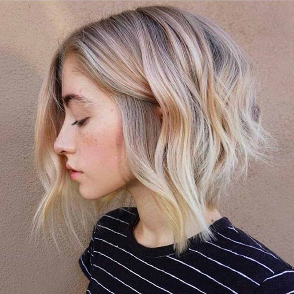 33 Hottest A Line Bob Haircuts You'll Want To Try In 2018 Pertaining To Frizzy Razored White Blonde Bob Haircuts (Gallery 2 of 20)
