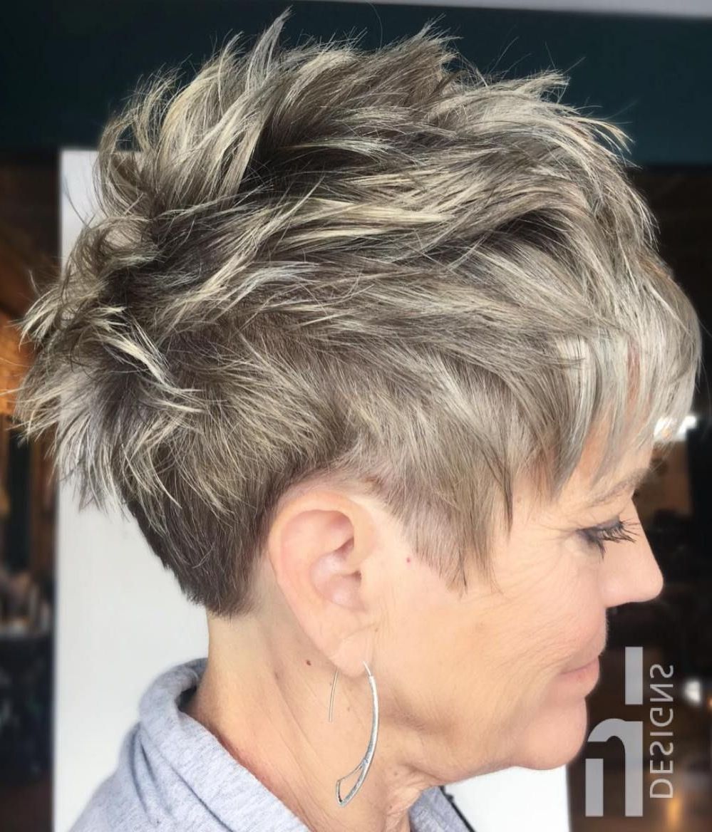 Featured Photo of Messy Salt And Pepper Pixie Hairstyles