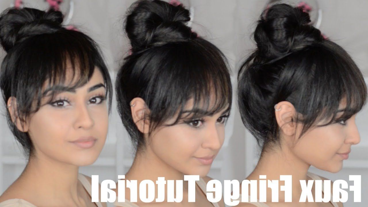 Featured Photo of Faux Bang Updo Hairstyles