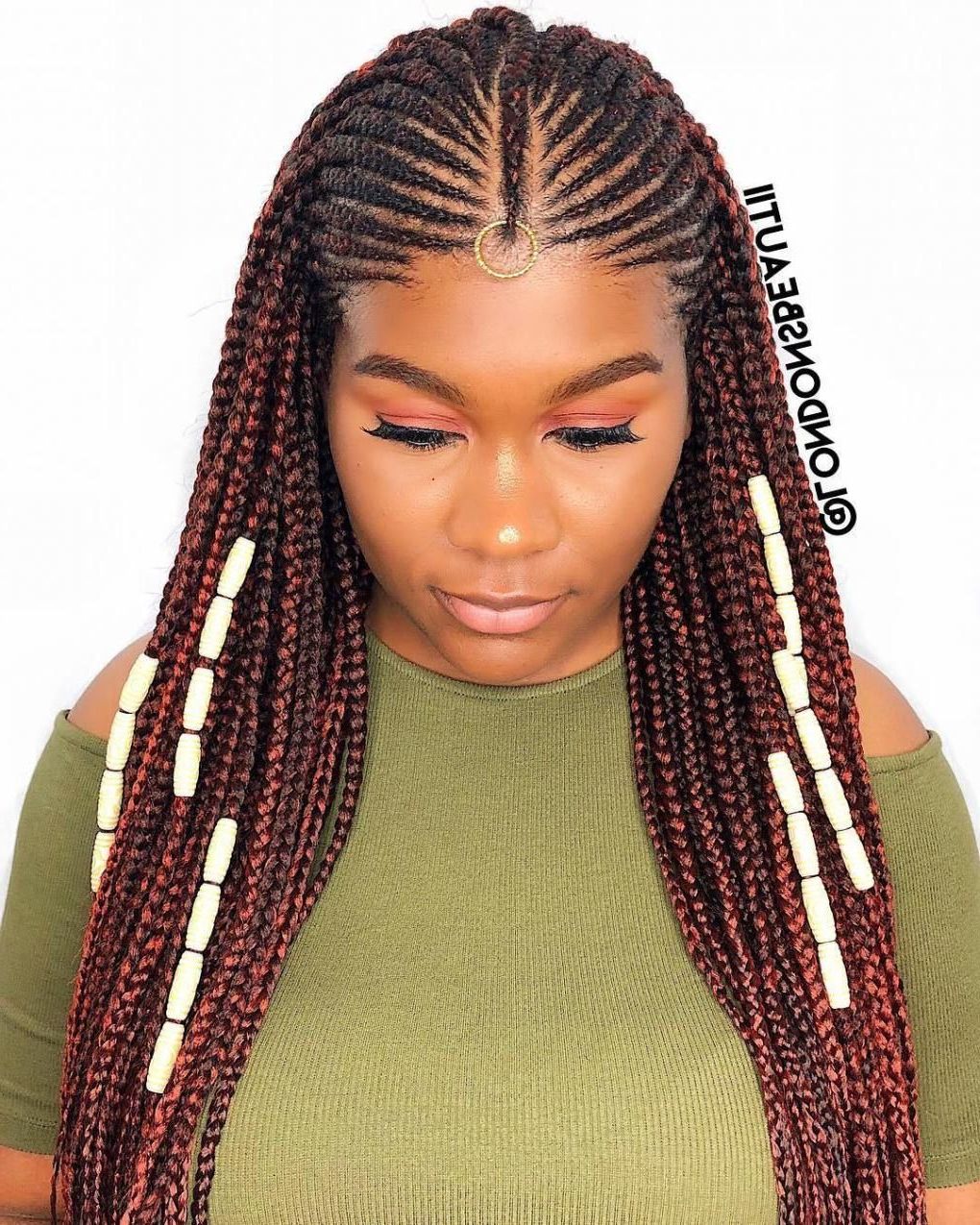 20 Amazing Fulani Braids For Women Of All Ages In 2019 With Famous Braided Crown Hairstyles With Bright Beads (Gallery 3 of 20)