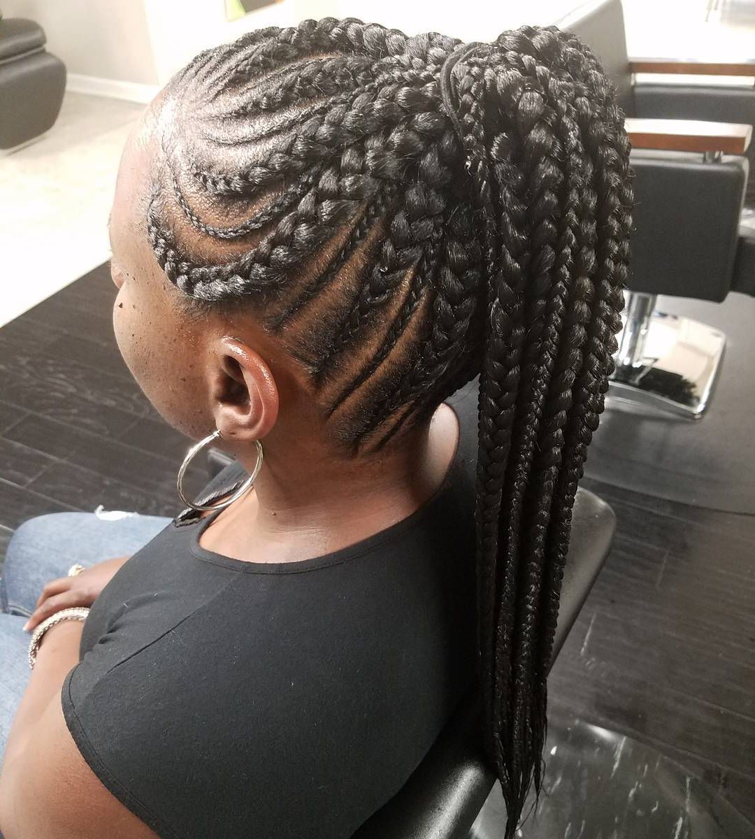Featured Photo of Metallic Side Cornrows Braided Hairstyles